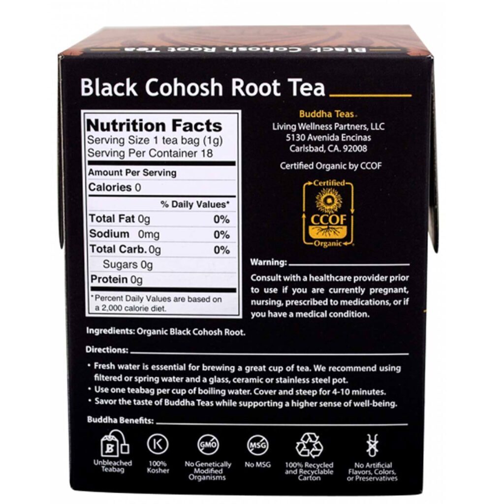 Buddha Teas Chá de Cohosh Preto - 18 Saquinhos | Bem-Estar Feminino Natural - Imagem 2