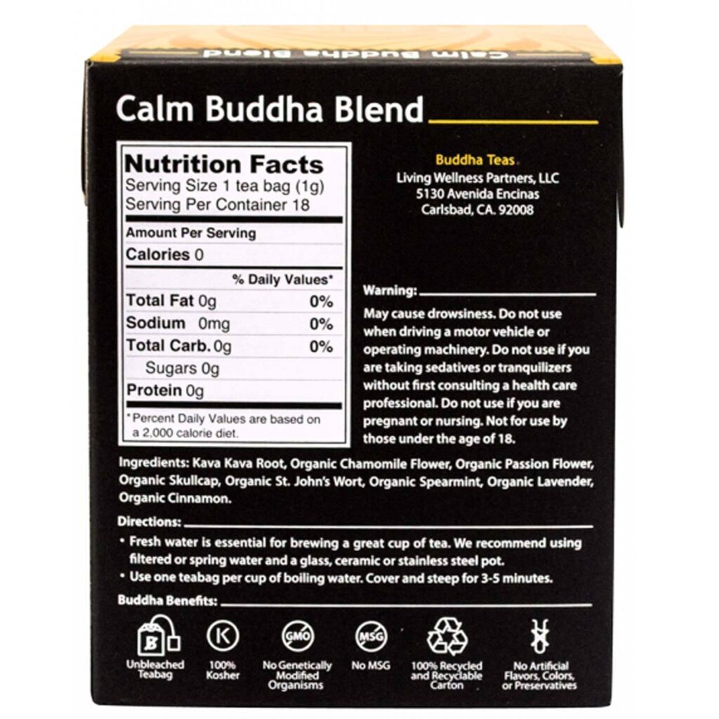 Buddha Teas Mistura Calmante Buddha - 18 Saquinhos para Bem-Estar - Imagem 2