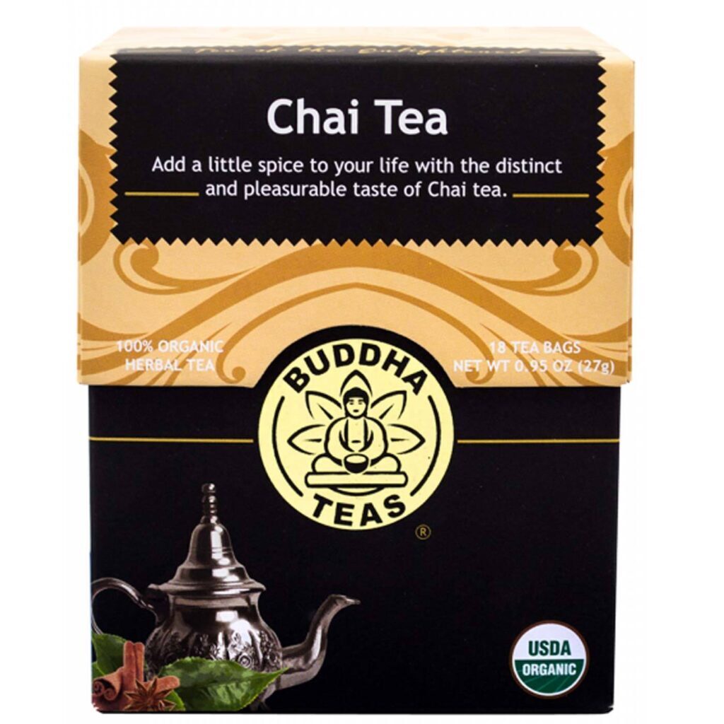 Buddha Teas Chá Chai Orgânico 18 Saquinhos - Sabor Autêntico e Bem-Estar