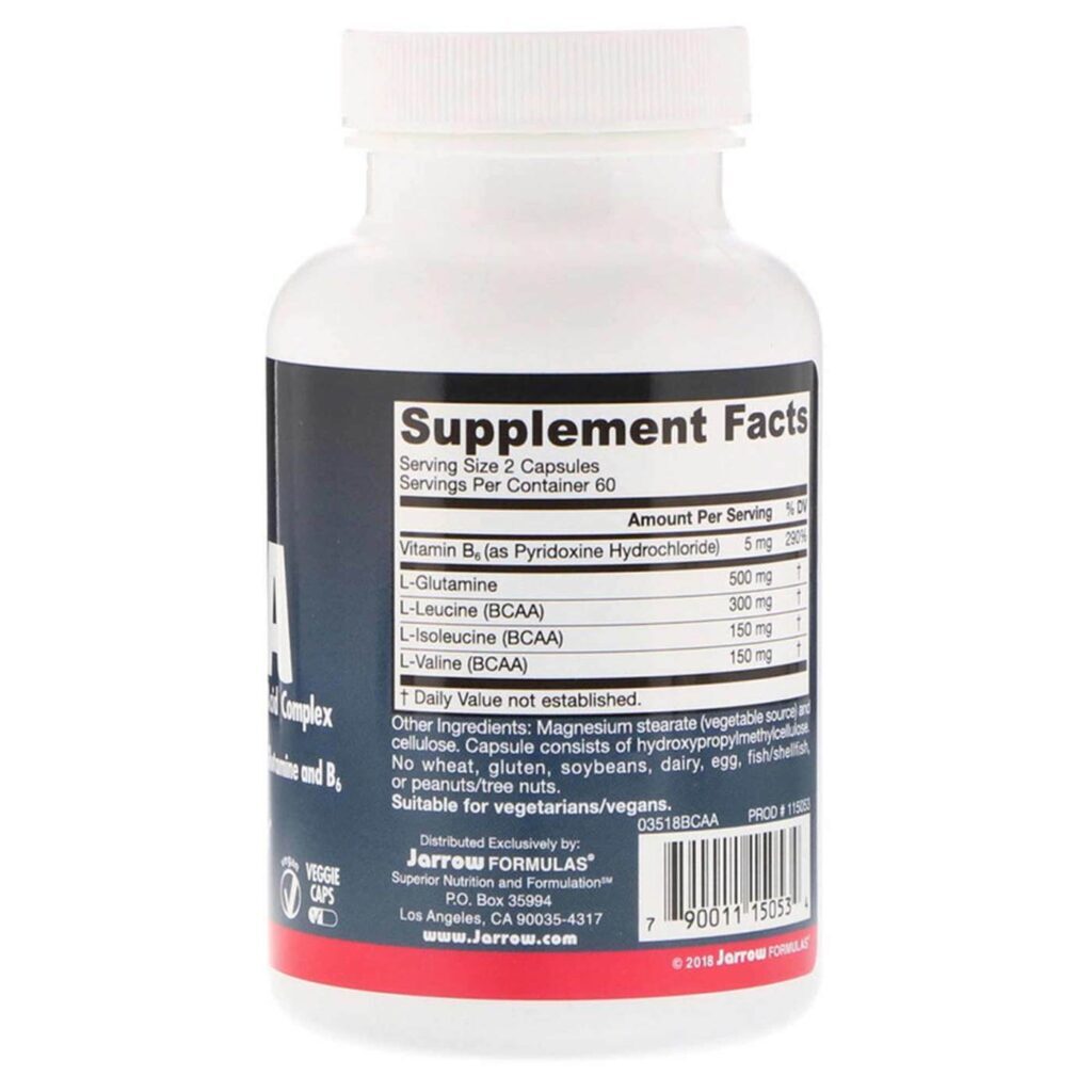 Jarrow Formulas BCAA - 120 Cápsulas para Energia Muscular e Recuperação - Imagem 2