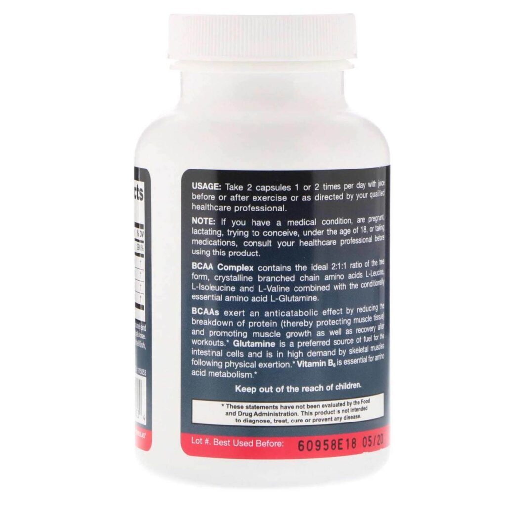 Jarrow Formulas BCAA - 120 Cápsulas para Energia Muscular e Recuperação - Imagem 3