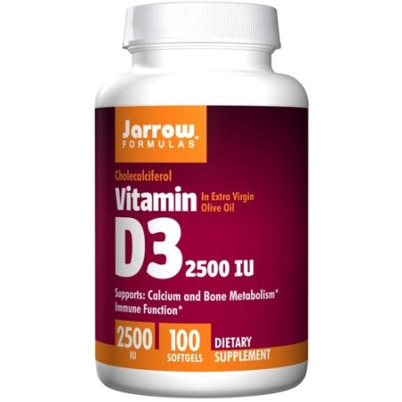 Jarrow Formulas, Vitamina D3 - 2500 IU - 100 Cápsulas em Gel