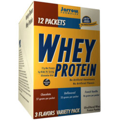 Jarrow Formulas 100% Natural Whey Proteína Variety Pack - 12 Sachês Concentrado