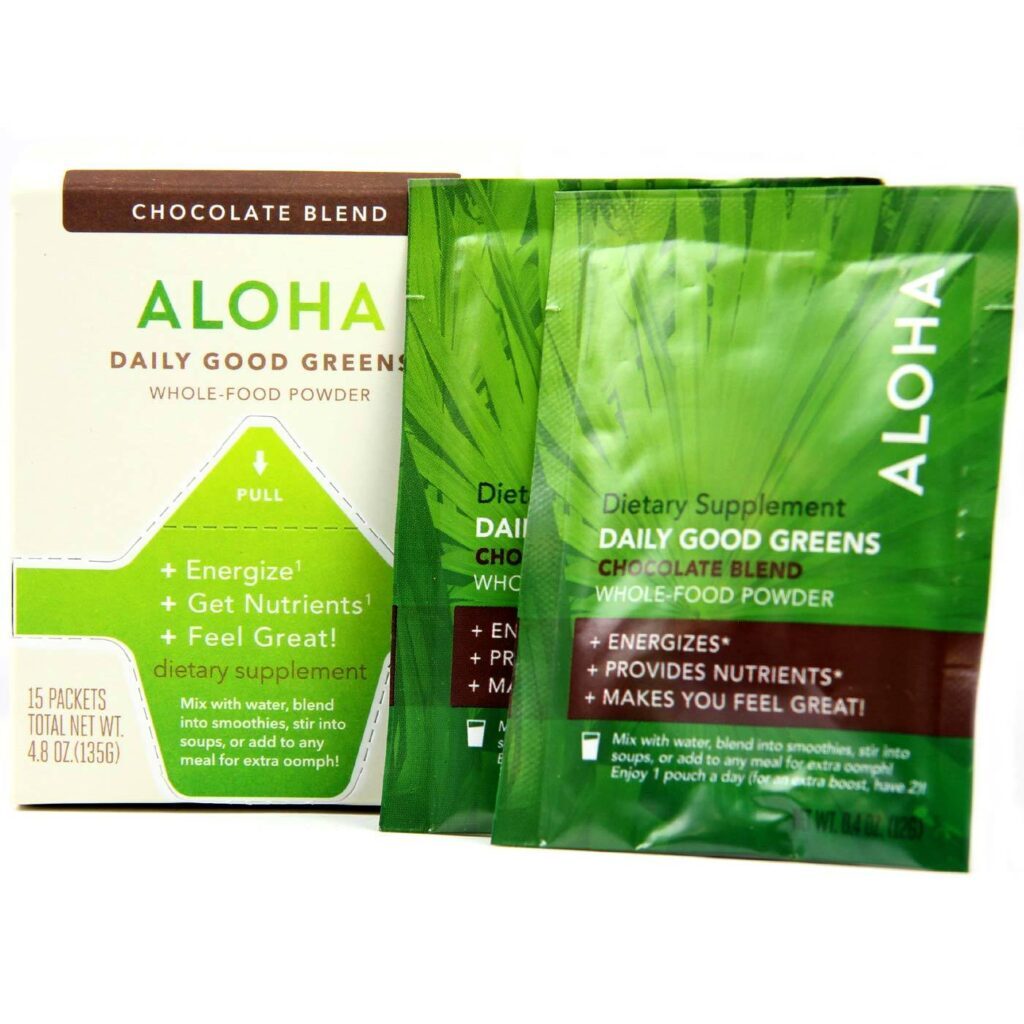 Daily Good Greens Aloha Chocolate 15 Pacotes: Superalimento em Pó para Bem-Estar Completo - Imagem 3