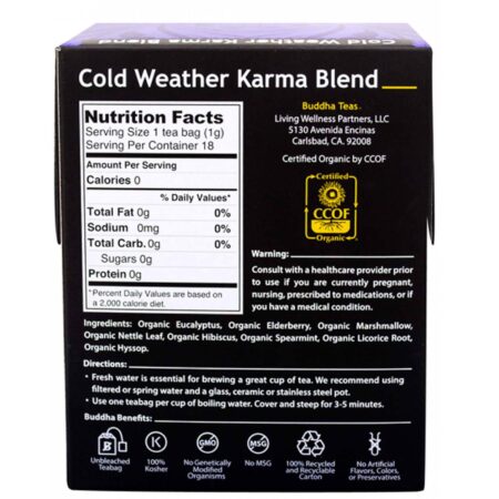 Buddha Teas, Chá Mistura de Karma para Clima Frio - 18 Sacos de Chá - Image 2