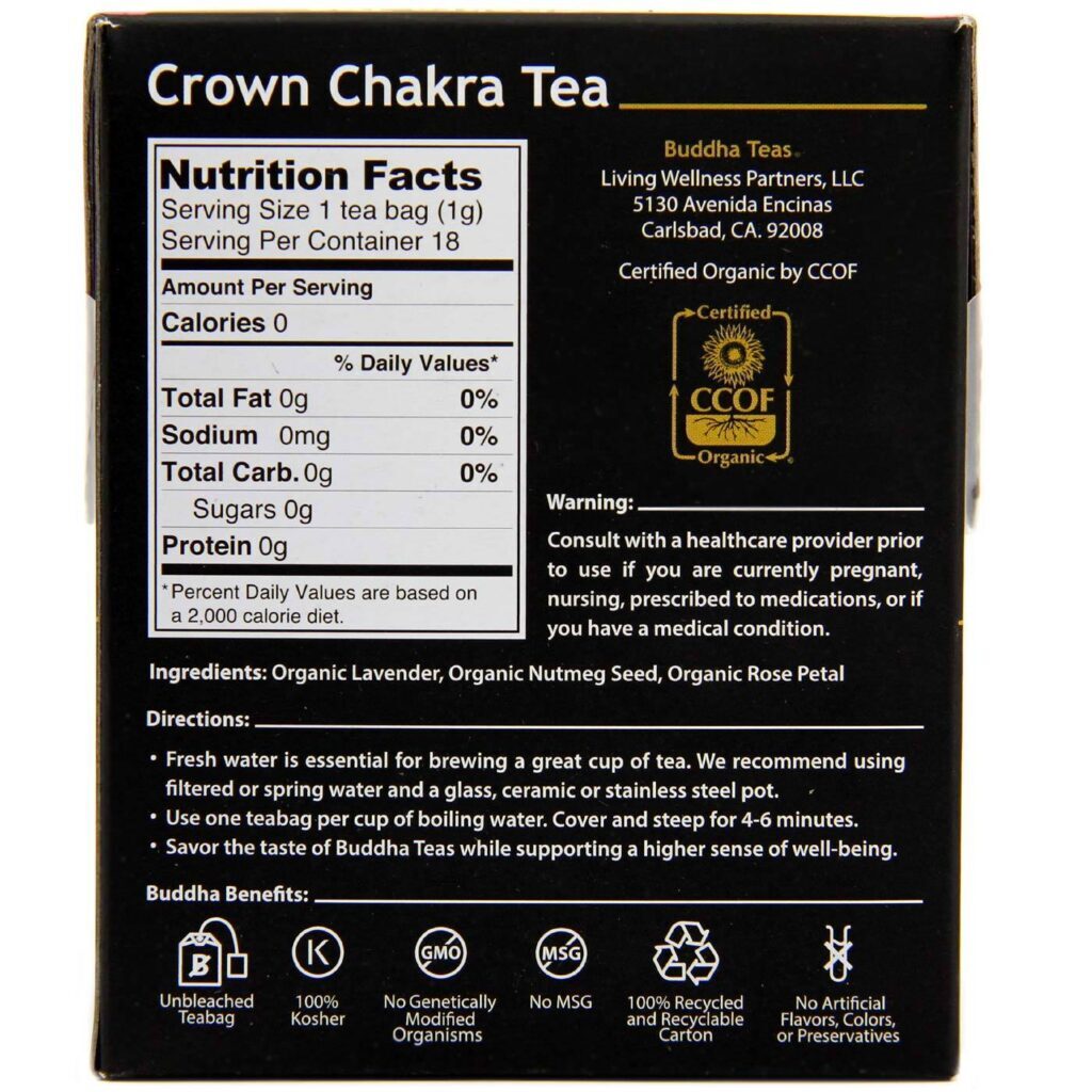 Buddha Teas Chá para Meditação Chakra da Coroa Sahaasrana 18 Saquinhos - Imagem 3