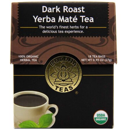 Buddha Teas, Chá de Erva-mate Dark Roast - 18 Saco de Chá