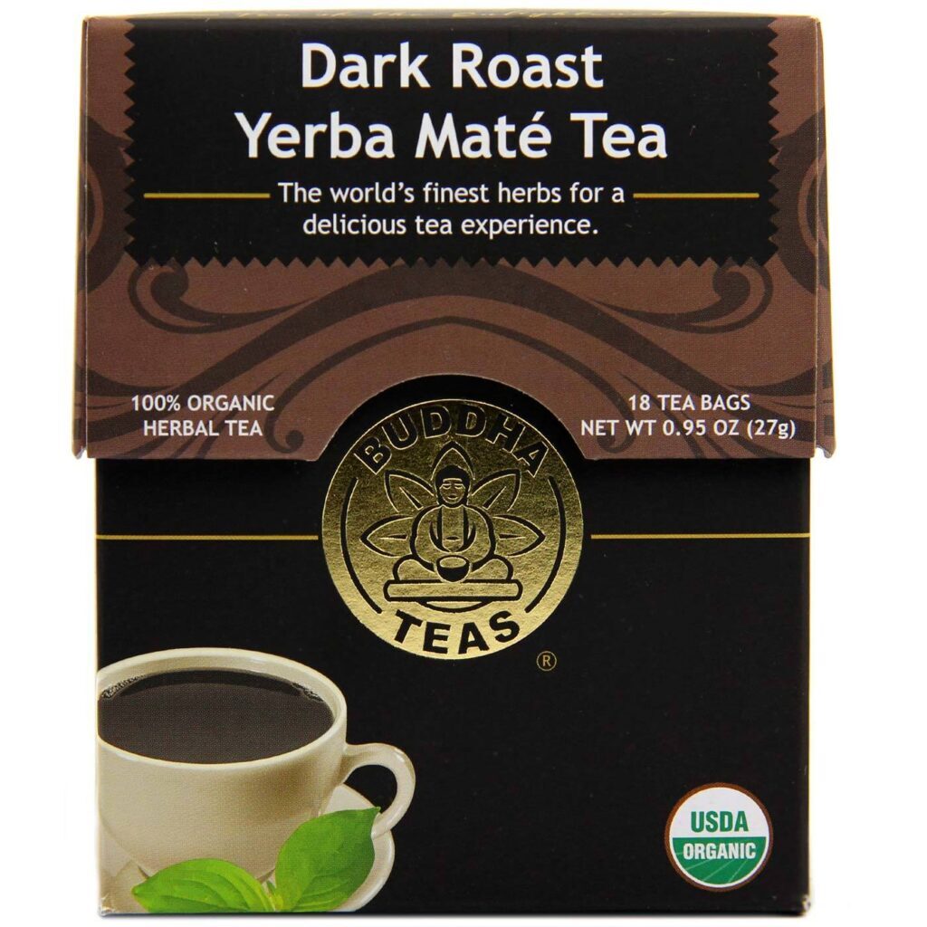 Buddha Teas Chá de Erva-mate Dark Roast - 18 Sachês: Sabor Intenso e Bem-Estar Natural