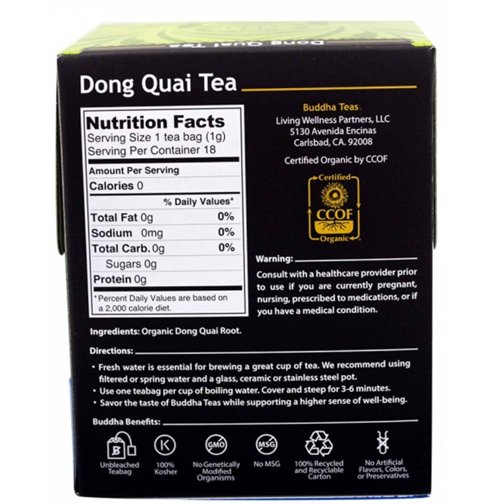 Buddha Teas Chá Dong Quai 18 Saquinhos - Saúde e Bem-Estar Tradicional Chinês - Imagem 2