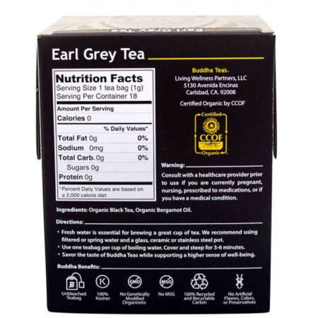 Buddha Teas Preto Chá, Earl Grey - 18 bags - Image 2