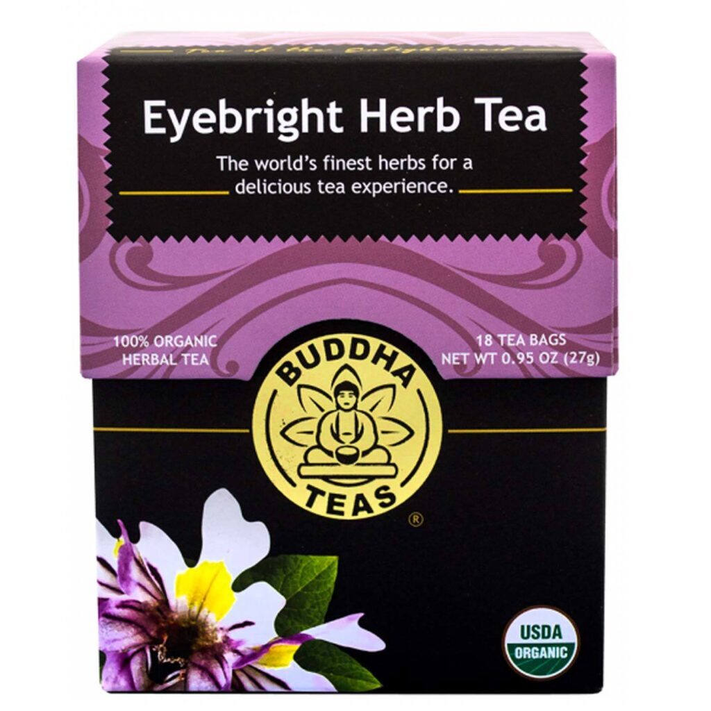 Buddha Teas Chá de Erva Eufrásia - 18 Saquinhos - Alívio Natural Ocular