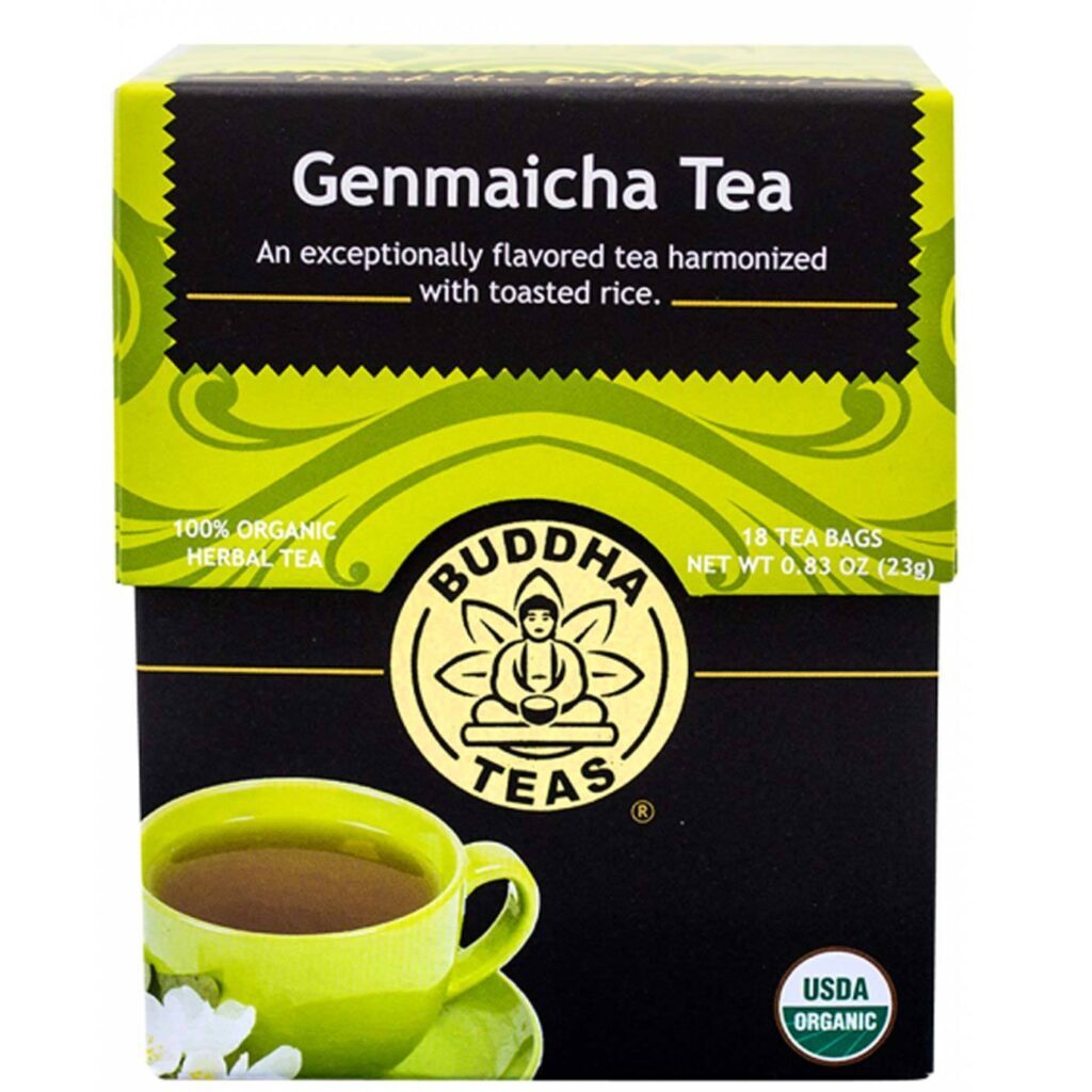 Chá Genmaicha Buddha Teas Herbal Tea - 18 Saquinhos Puro Sabor Oriental