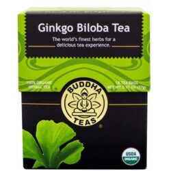 Buddha Teas Chá de Ginkgo Biloba - 18 Saquinhos: Foco Mental e Bem-Estar