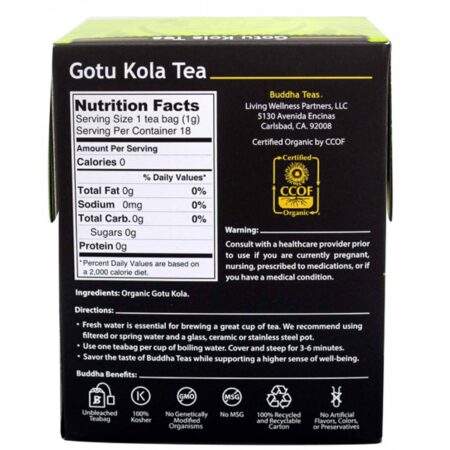 Buddha Teas, Chá de Gotu Kola - 18 saquinhos - Image 2