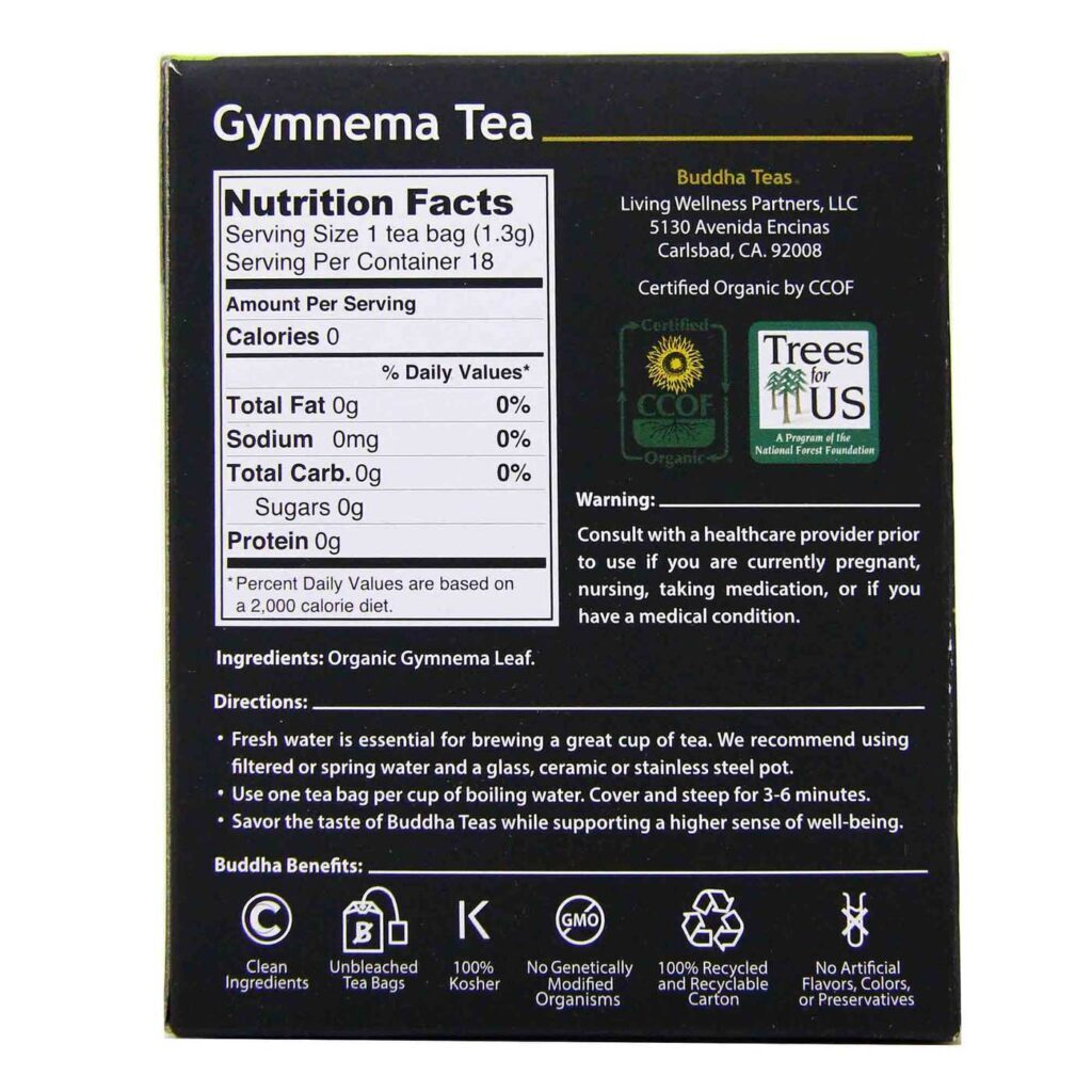 Buddha Teas Chá de Gymnema 18 Saquinhos: Controle Natural do Açúcar no Brasil - Imagem 3