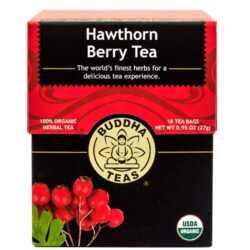 Buddha Teas Chá de Frutos do Espinheiro Branco (Hawthorn) 18 Saquinhos - Bem-Estar Cardíaco