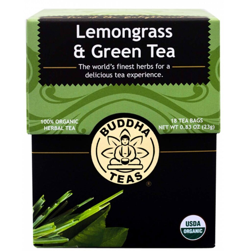 Buddha Teas Chá Verde com Capim-Limão - 18 Saquinhos - Bem-Estar e Sabor Natural