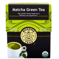 Buddha Teas Chá Verde Matcha - 18 Saquinhos de Chá Puro e Energizante