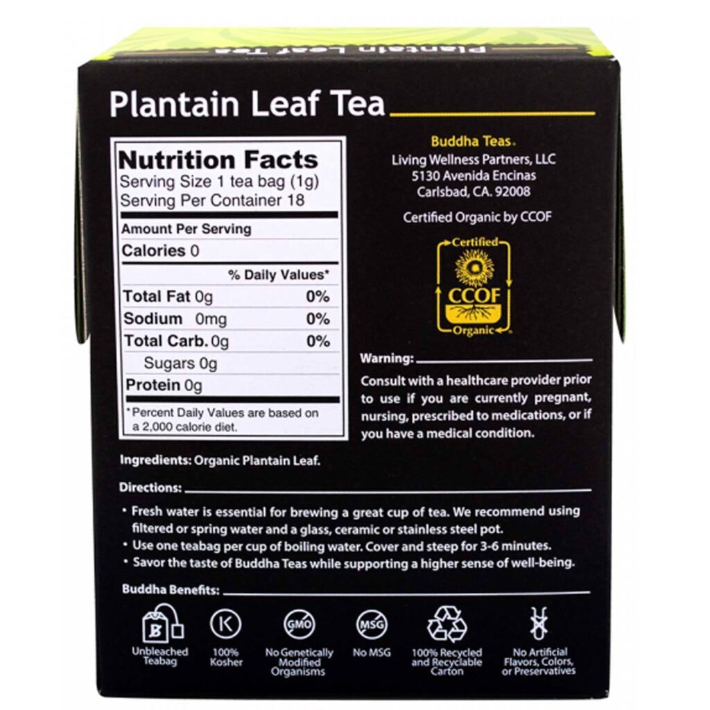 Buddha Teas Chá de Folha de Bananeira 18 Saquinhos - Bem-Estar Natural no Brasil - Imagem 2
