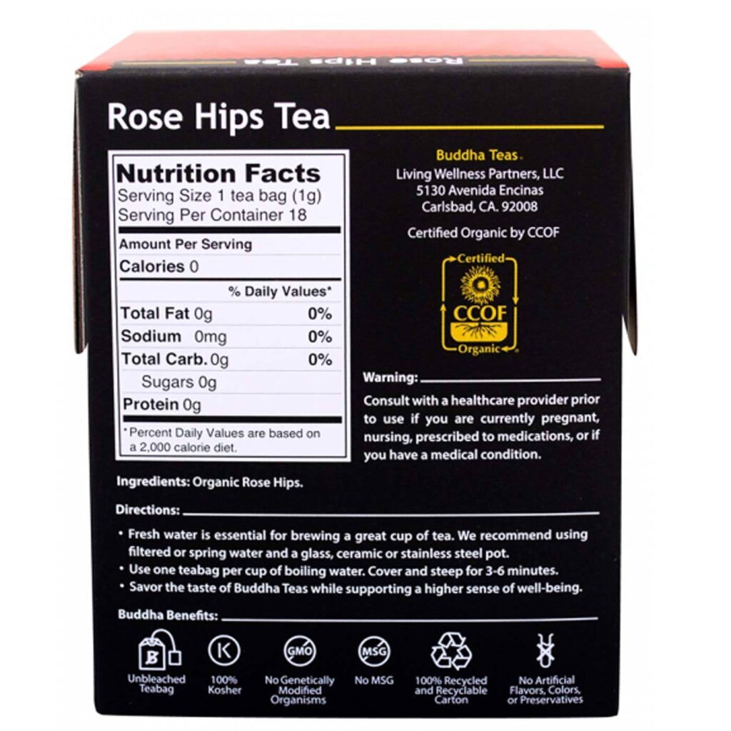 Buddha Teas Chá de Rosa Mosqueta 18 Saquinhos - Beleza e Saúde da Pele - Imagem 2
