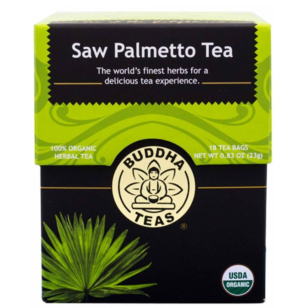Buddha Teas Saw Palmetto: Chá de Ervas Puro - 18 Saquinhos para Bem-Estar Masculino