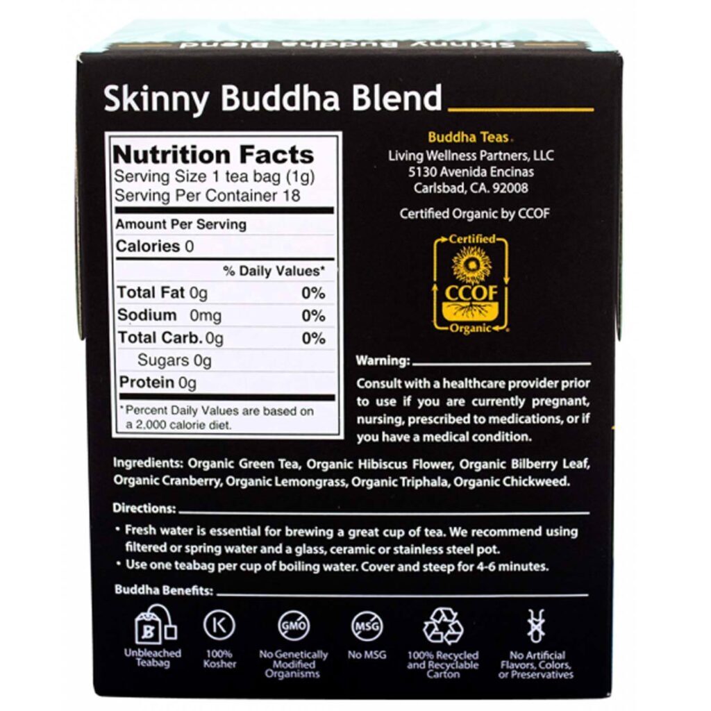 Buddha Teas Chá Skinny Buddha 18 Saquinhos para Controle de Peso - Imagem 2