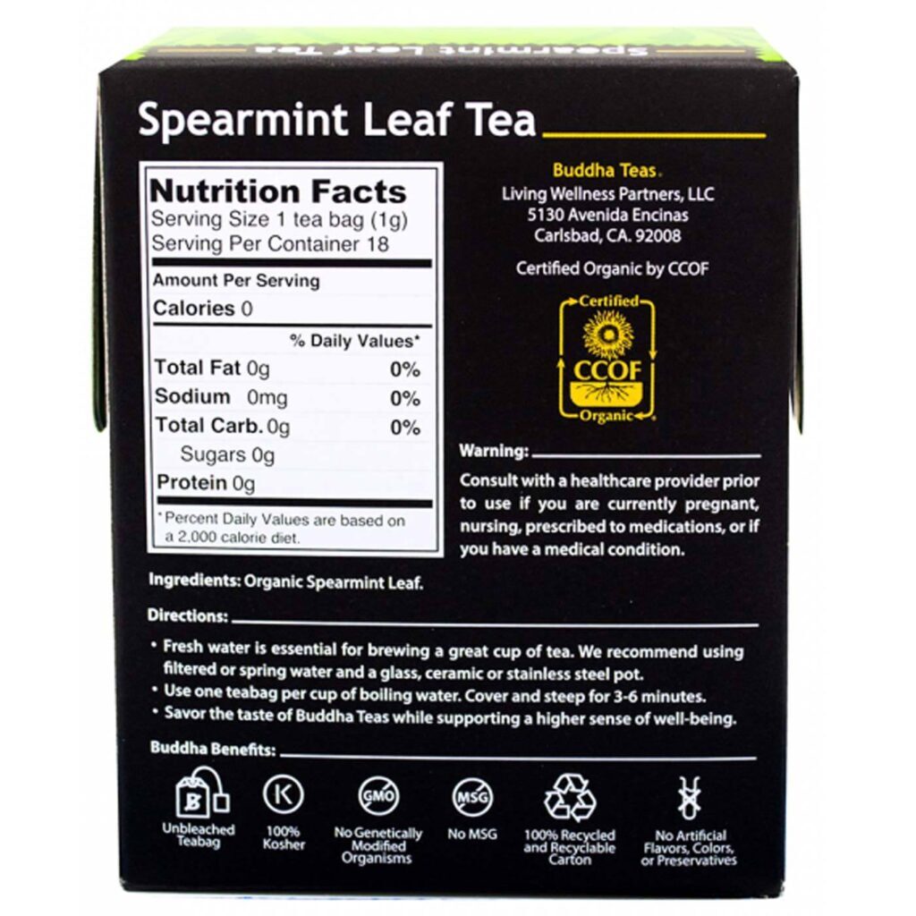 Buddha Teas Chá de Hortelã 18 Saquinhos - Refrescância Pura e Natural - Imagem 2