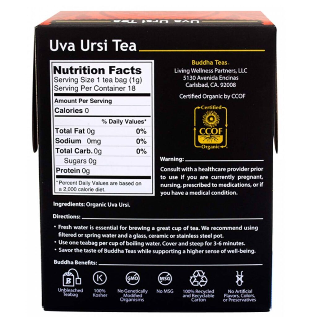Buddha Teas Chá da Uva Ursi - 18 Saquinhos: Bem-Estar e Saúde Natural no Brasil - Imagem 2