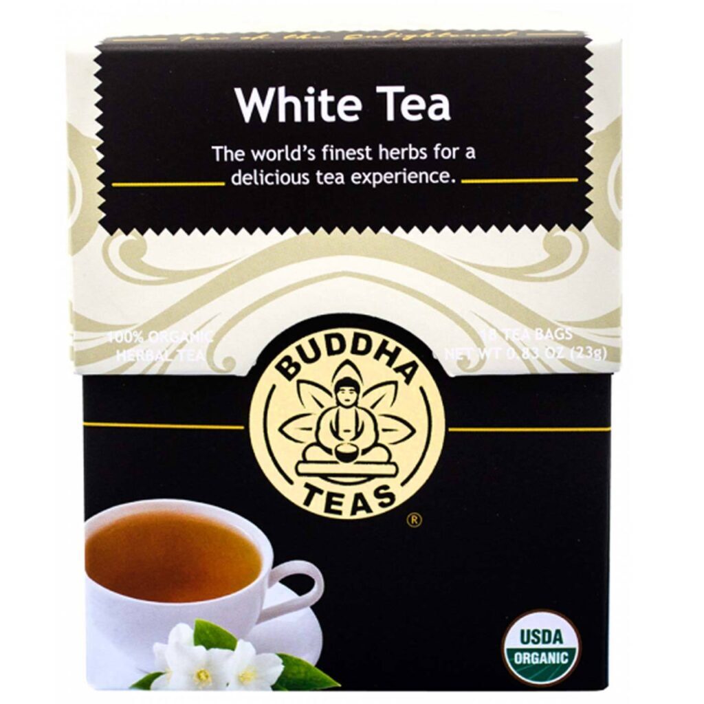 Buddha Teas Chá Branco Puro - 18 Saquinhos para Bem-Estar e Saúde