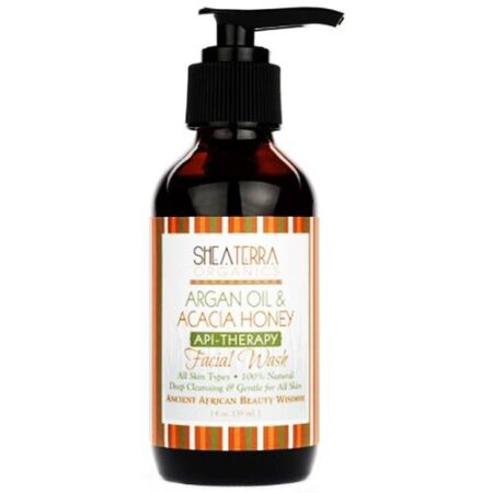 Shea Terra Organics, Sabonete Facial Com Óleo de Argan e Mel Acacia - 118 ml (4 fl oz)