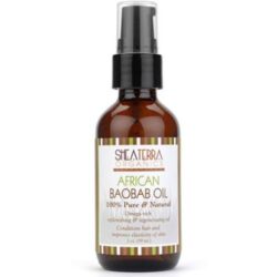 Shea Terra Organics Óleo de Baobá Puro - 59 ml (2 fl oz) - Hidratação Profunda para Pele e Cabelos