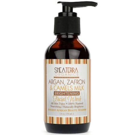 Shea Terra Organics, Limpeza Facial de Argan, Zafran e Leite de Camelo - 118 ml (4 fl oz)