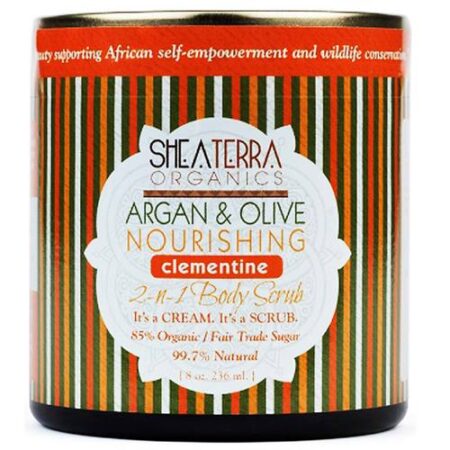 Shea Terra Organics, Esfoliante Corporal 2-em-1 de Argan e Oliva - 8 oz