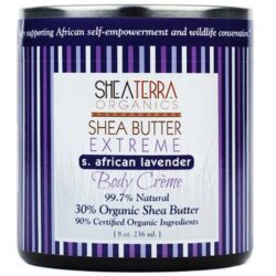Shea Terra Organics Creme 30% Manteiga de Karité S. Lavanda Africana - 236ml (8 fl oz) Hidratante Profundo