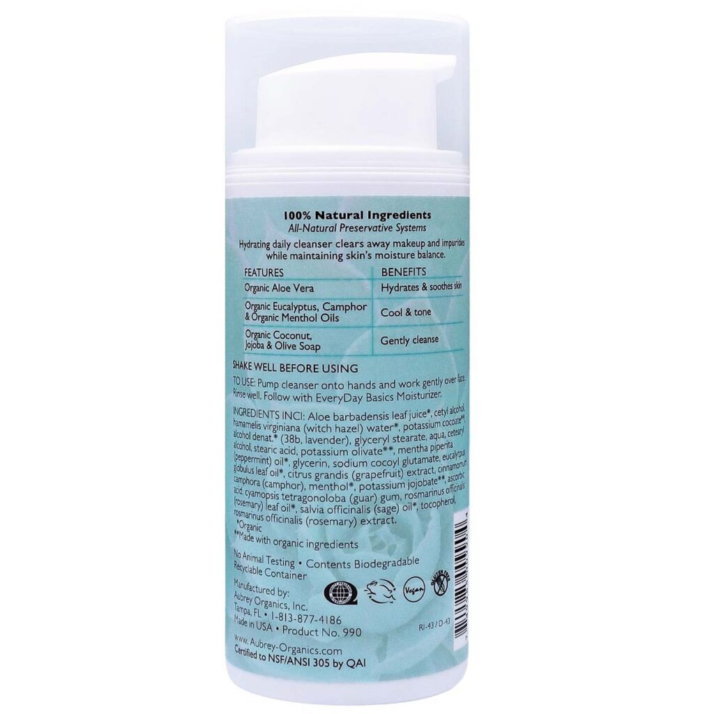 Aubrey Orgânicos EveryDay Basics Cleansing Cream 200ml - Pele Normal/Seca - Imagem 2