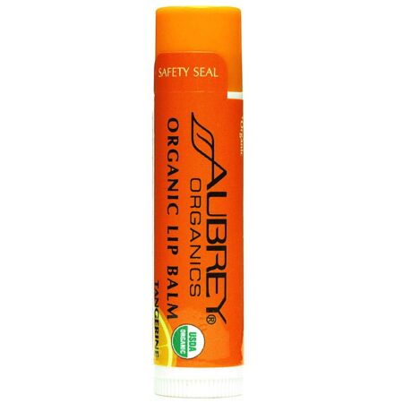 Aubrey Orgânicos Orgânico Lip Balm, tangerina - Box of 24