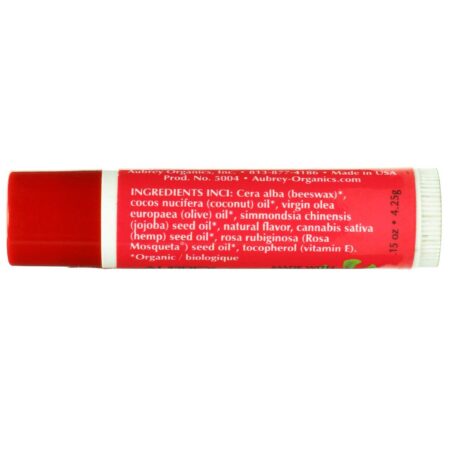 Aubrey Orgânicos Orgânico Lip Balm, Framboesa - Box of 24 - Image 2