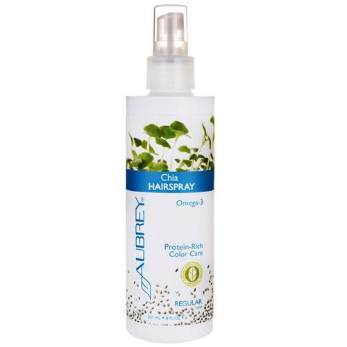 Aubrey Organics Spray Fixador para Cabelo com Chia - 237 ml: Fixação Natural e Brilho Duradouro
