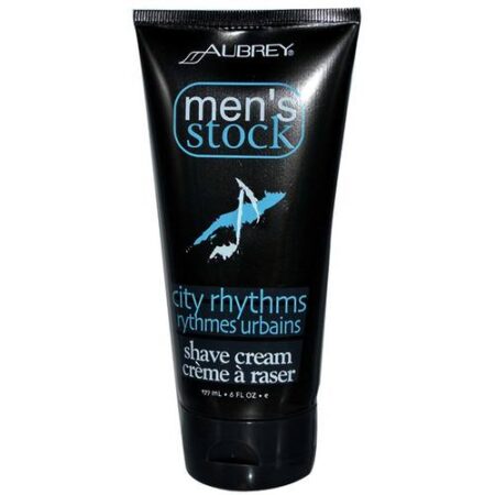 Aubrey Organics, Creme de Barbear Men's Stock , Ritmos da Cdade - 177 ml