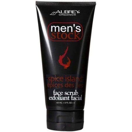 Aubrey Organics, Men's Stock Esfoliante Facial Masculino, Spice Island - 177 ml (6 fl oz)