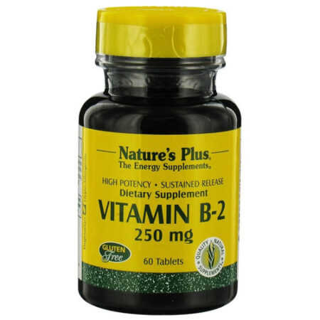 Nature's Plus, Vitamina B2 de Liberação Sustentável - 250 mg - 60 Tabletes