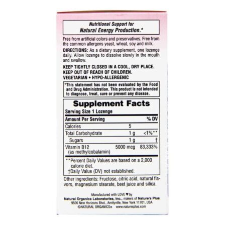 Nature's Plus Shot-O-B12 5.000 mcg Frutos Silvestres - Energia e Vitalidade no Brasil - Imagem 3