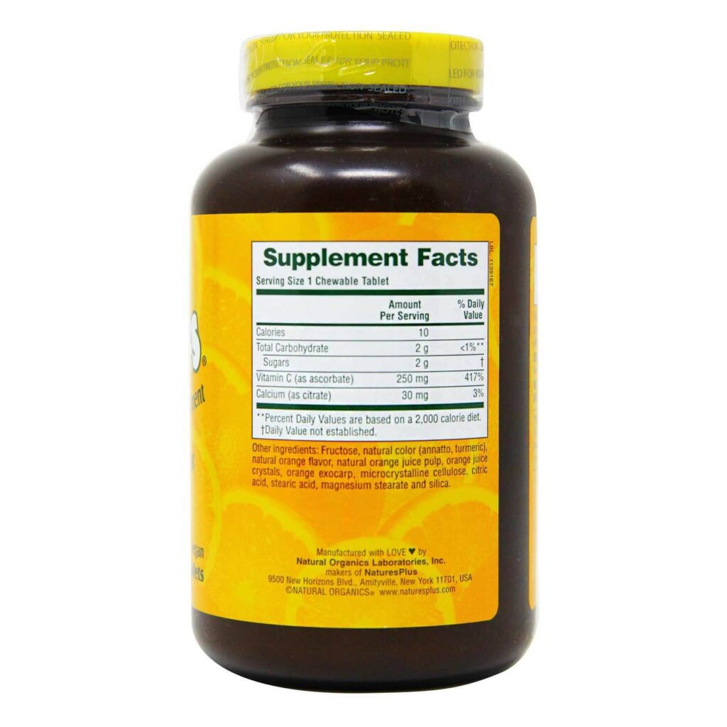 Nature's Plus Love Buffs Vitamina C Tamponada 250mg Laranja 90 Pastilhas Mastigáveis - Imagem 2
