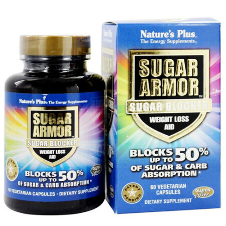 Nature's Plus, Sugar Armor™ Bloqueio do Açúcar Para Ajudar na Perda de Peso - 60 Cápsulas Vegetarianas