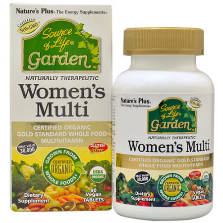 Nature's Plus, Multivitamínico para Mulheres Source of Life® Garden - 90 Tabletes Veganos