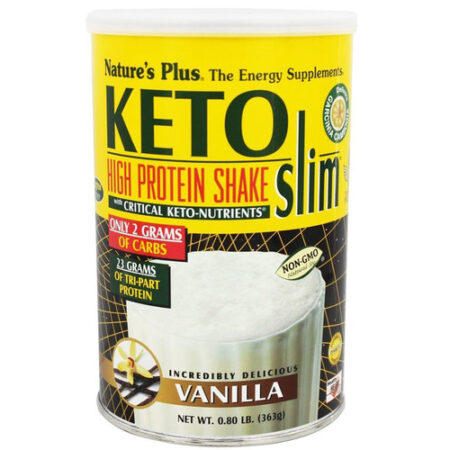 Nature's Plus, KetoSlim Shake de Alta Proteína - Sabor Baunilha - 363g