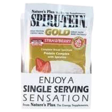 Nature's Plus, Proteína Spiru-Tein® Gold, Morango - 8 Pacotes