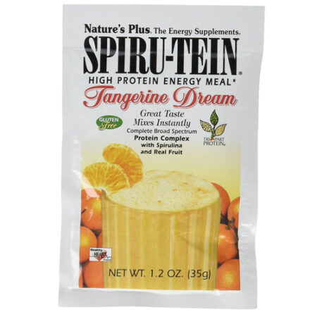 Nature's Plus, Spiru-Tein™ - Sabor de Tangerina - 8 Pacotes