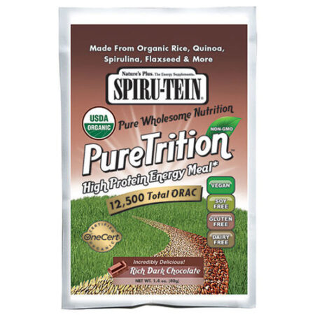 Nature's Plus Spiru-Tein PureTrition, Chocolate escuro rico - 8 Packets