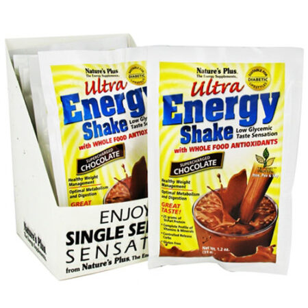 Nature's Plus Ultra Energia Shake, Chocolate - 8 Packets